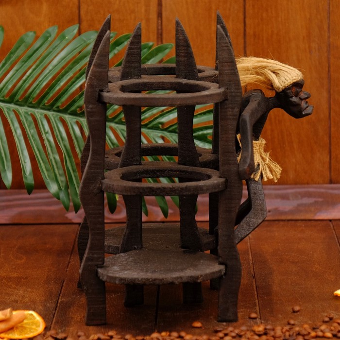 Сувенир подставка под бутылку "Суровый абориген" 28х25х23 см