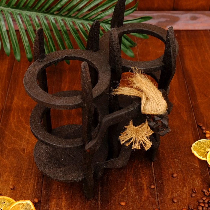 Сувенир подставка под бутылку "Суровый абориген" 28х25х23 см