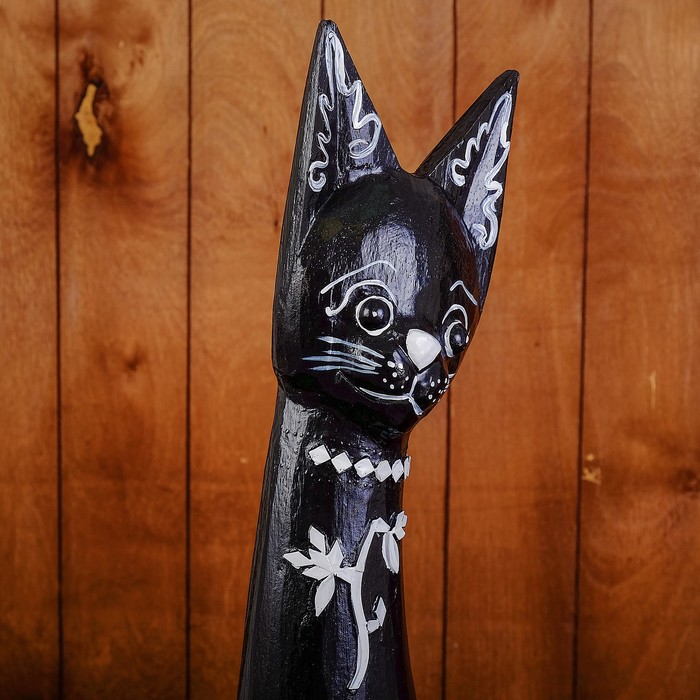 Сувенир дерево "Кошечка" черная 16х6х80 см