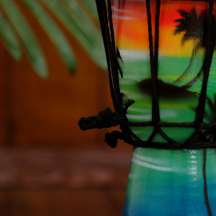 Музыкальный инструмент Барабан Джембе "Подводный мир" 20х12х12 см