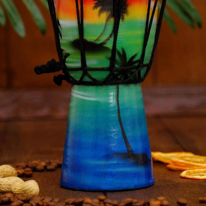 Музыкальный инструмент Барабан Джембе "Подводный мир" 20х12х12 см