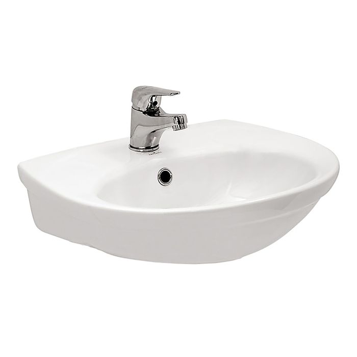 Раковина "Eko 2000", цвет белый, ширина 60 см, с 1 центральным отверстием