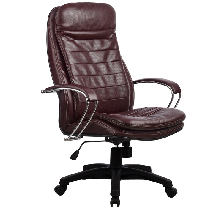 Кресло LK-3 PL, кожа, бордовое