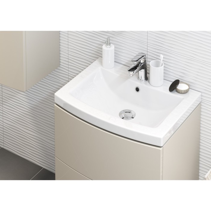 Раковина "EASY" ES, цвет белый, ширина 55 см, с 1 центральным отверстием