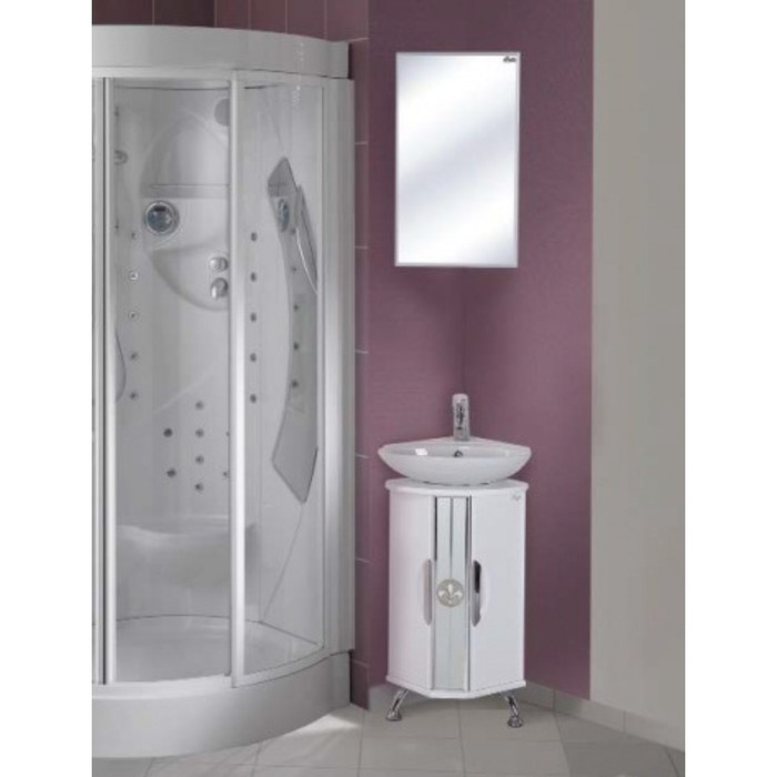 Раковина "Teta", цвет белый, угловая, 43 х 43 см, с 1 центральным отверстием