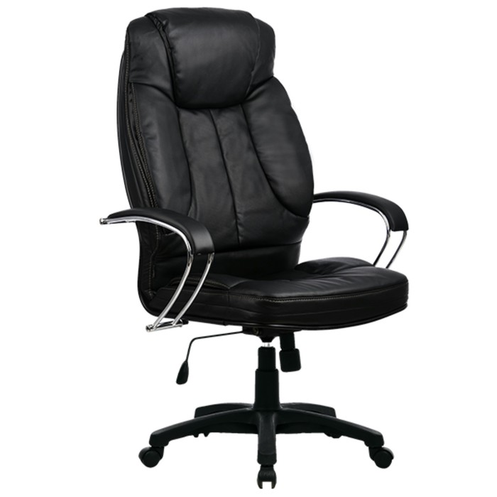 Кресло LK-12Pl, кожа, чёрное