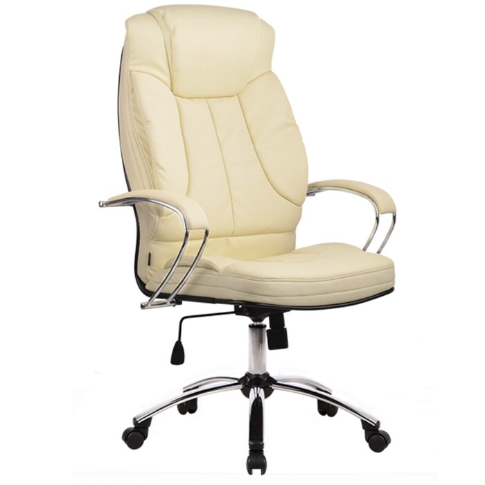 Кресло LK-12 CH, кожа, бежевое