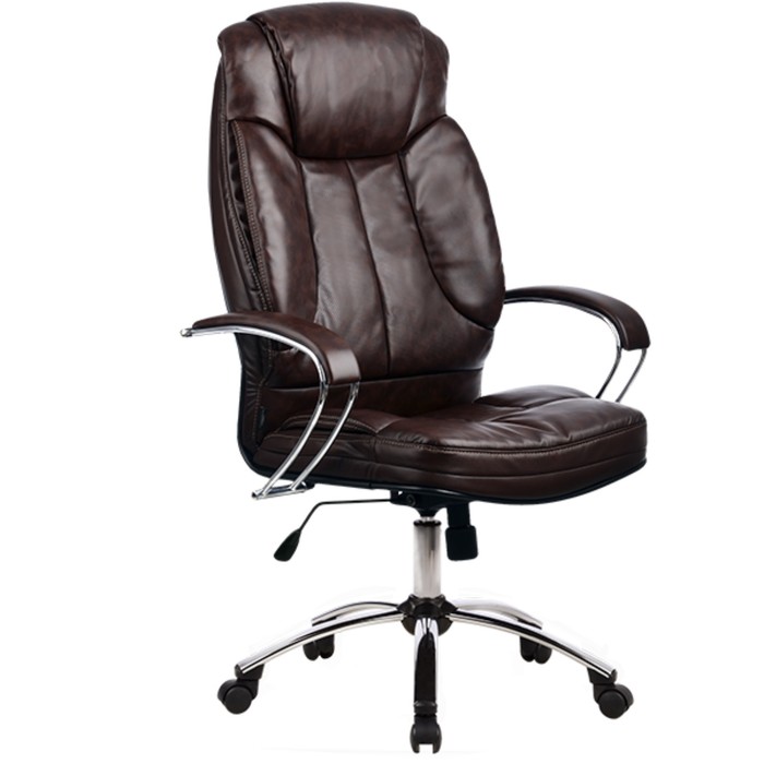 Кресло LK-12 CH, кожа, коричневое