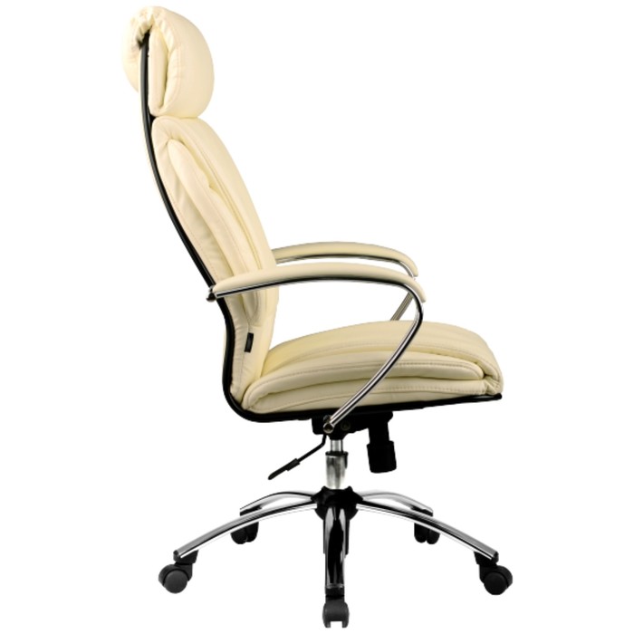 Кресло LK-13 CН, кожа, бежевое