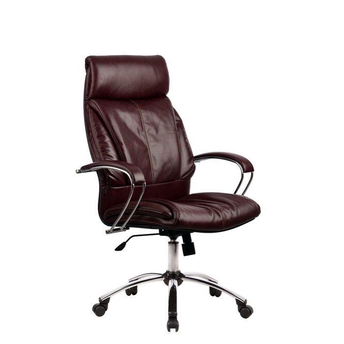 Кресло LK-13 CН, кожа, бордовое