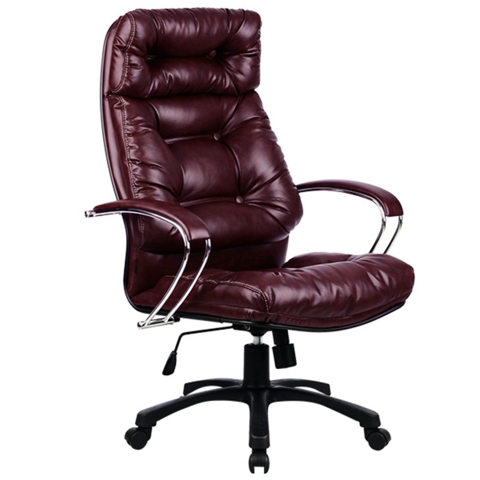 Кресло LK-14 PL, кожа, бордовое