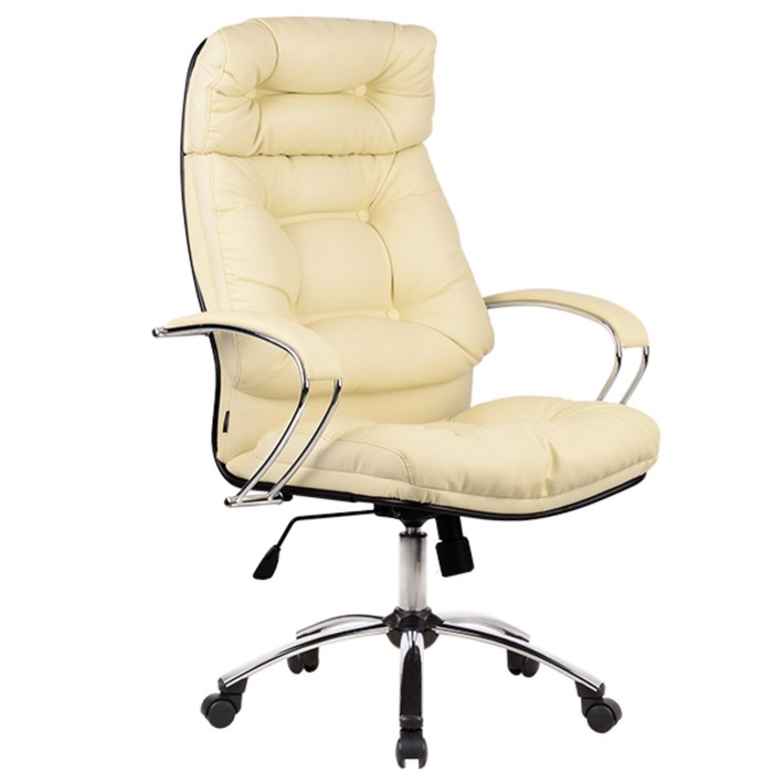Кресло LK-14 CH, кожа, бежевое