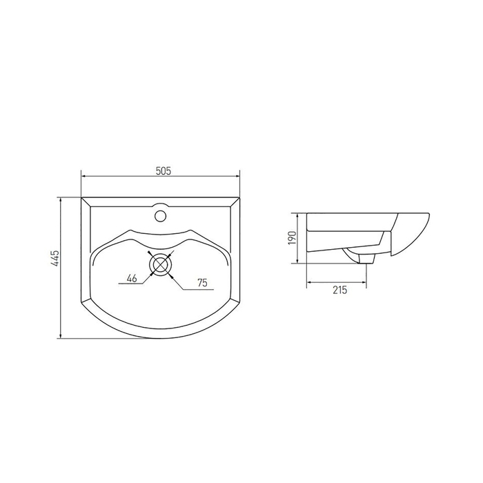 Раковина "Акватон" SMILE 50 1WH207781