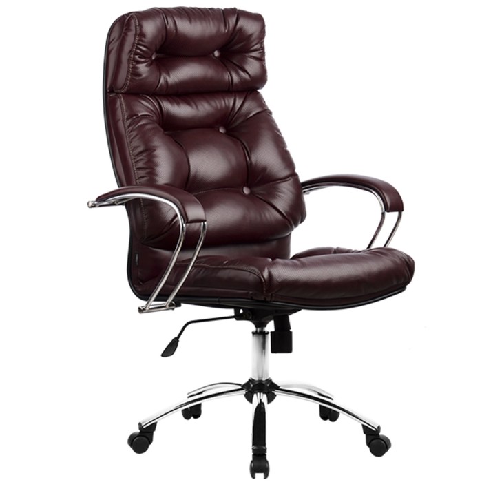 Кресло LK-14 CH, кожа, бордовое