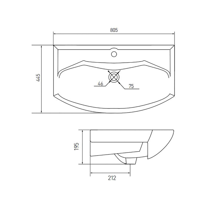 Раковина "Акватон" SMILE 80 1WH207783