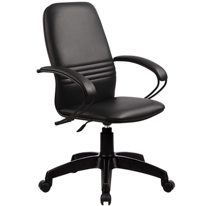 Кресло LK-15 PL, кожа, чёрное