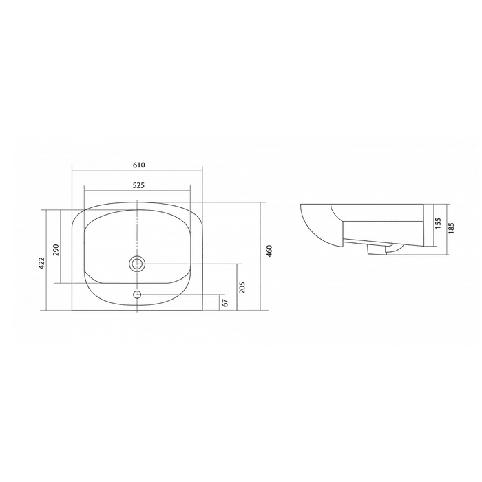 Раковина "Акватон" "АКВАРЕЛЬ 60" 1WH110195