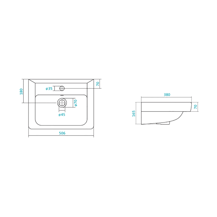 Раковина "Акватон" "ТИГОДА-50" 1WH302128