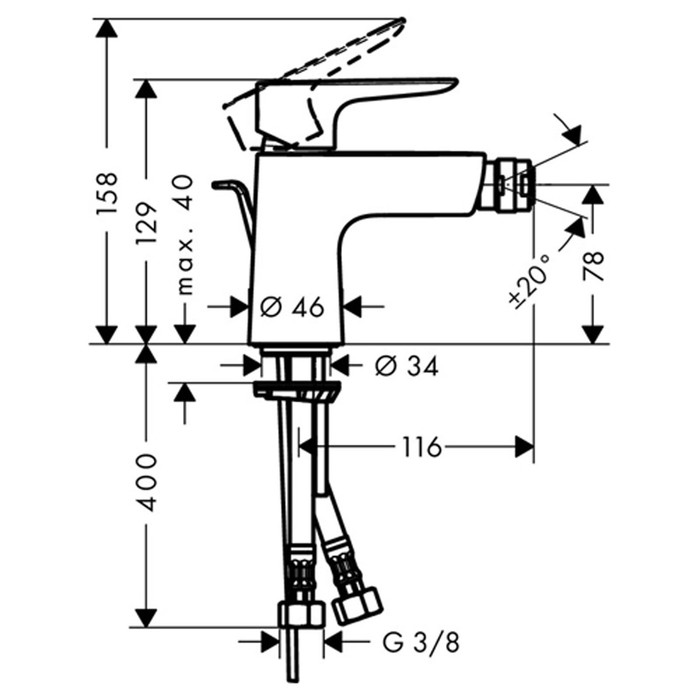 

Смеситель для биде Hansgrohe Talis E