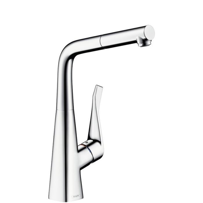 Смеситель Hansgrohe Metris для кухни с выдвижным изливом