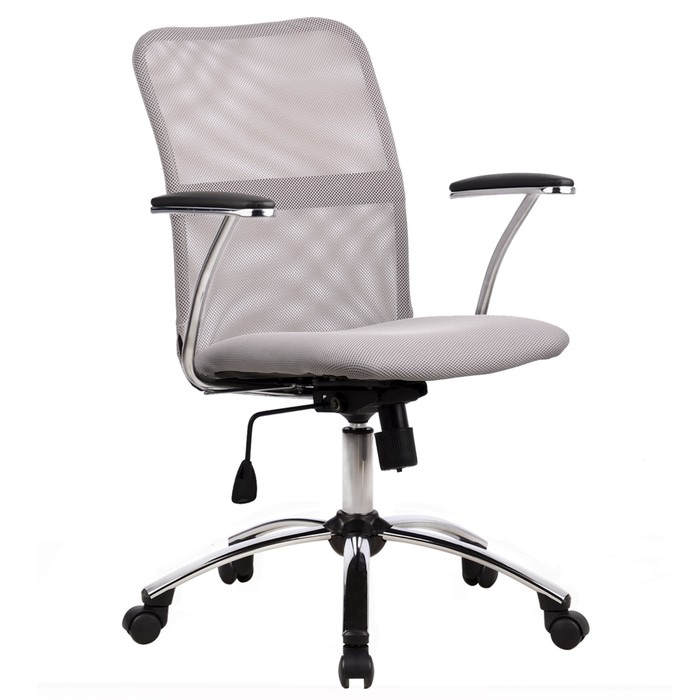 Кресло FK-8 Ch, ткань-сетка, светло-серое