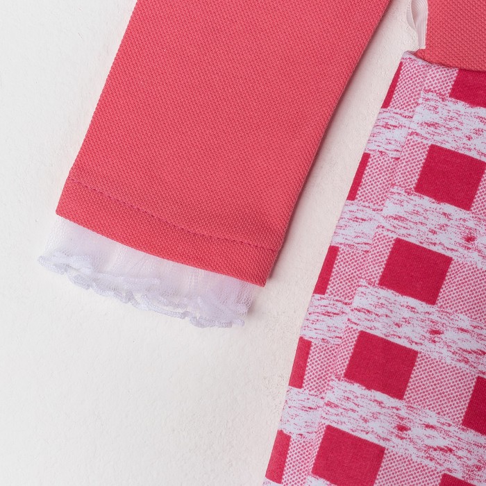 Комплект для девочки(жакет,платье,повязка), рост 92, цвет бежевый/каралловый КЛ-25_М