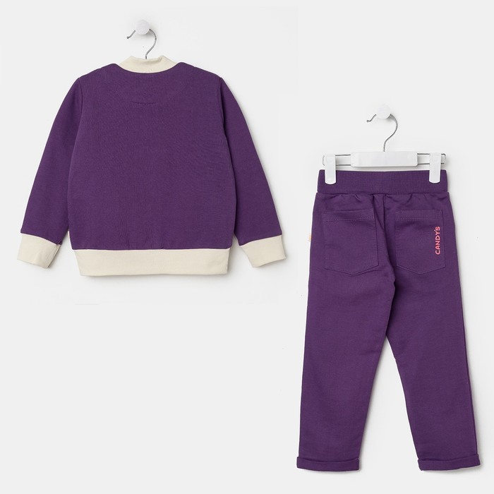 Костюм для девочки(толстовка,брюки), рост 92, цвет слива КЛ-26_М