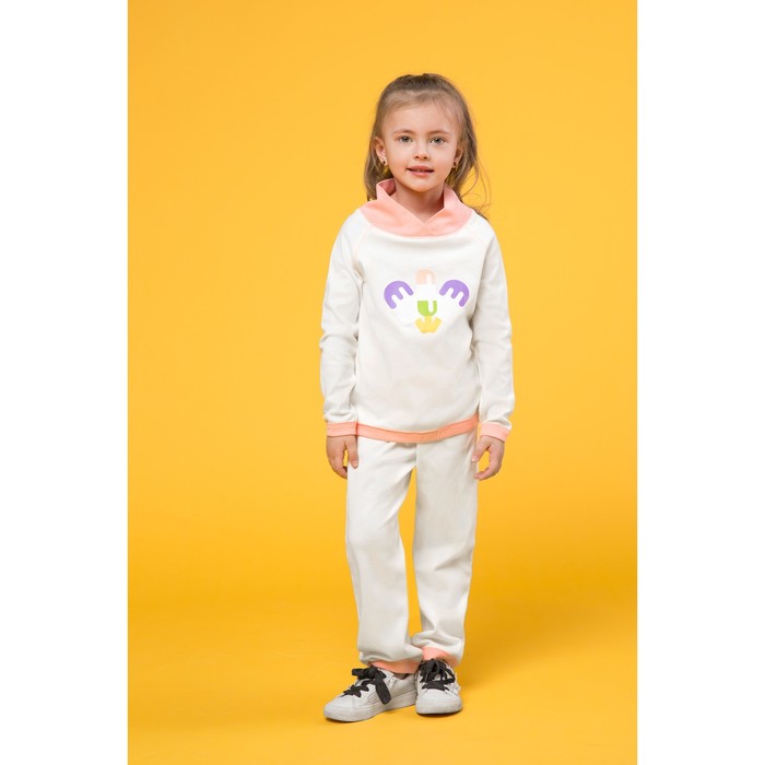 Костюм для девочки(толстовка,брюки), рост 116, цвет ванильный КЛ-27