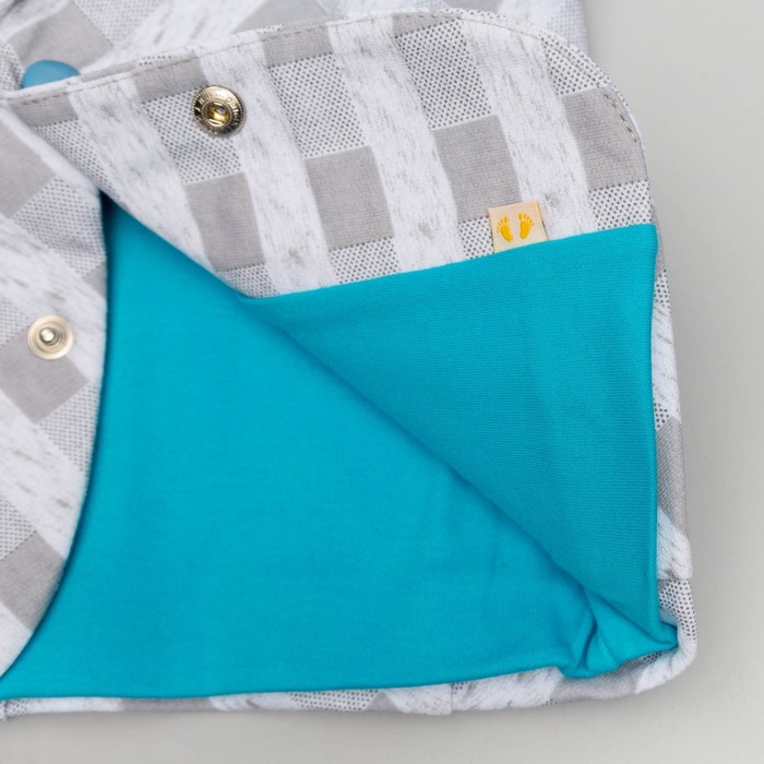 Костюм для мальчика(пиджак,футболка,брюки), рост 122, цвет серый/бирюзовый КЛ-28