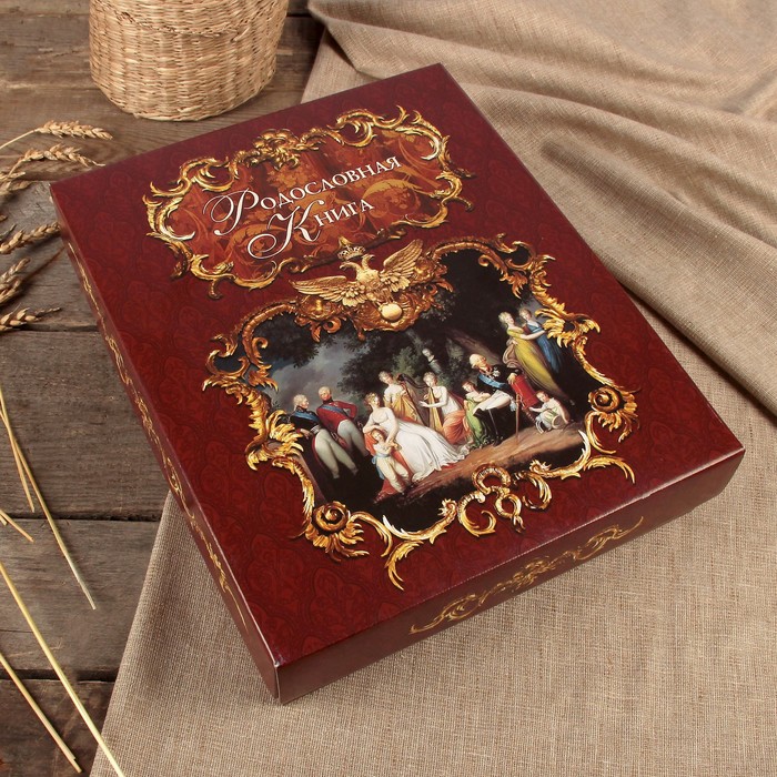 Родословная книга "Найс" чёрная 25×31,5×6 см, 108 листов, натур. кожа