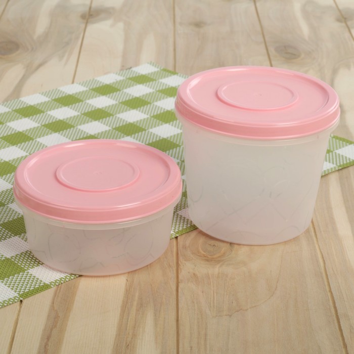 Комплект емкостей для продуктов с завинчивающейся крышкой , 2 шт: 400 мл, 700 мл