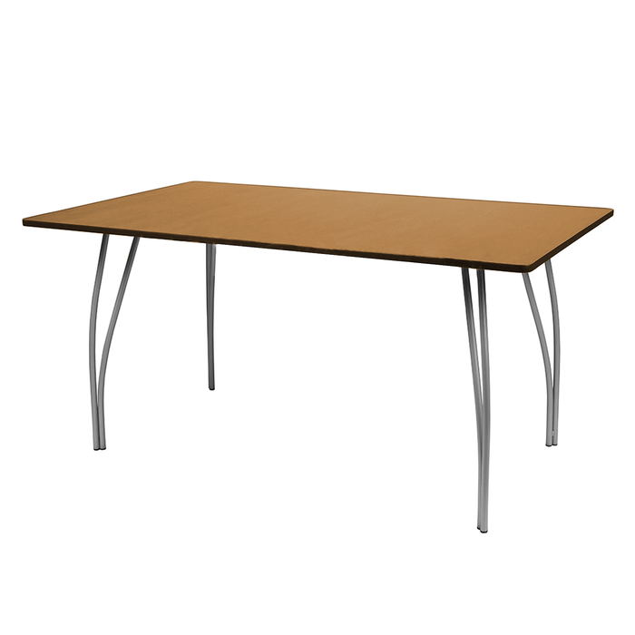 Стол "Лидер 23", 1200х800 мм, ножки хромированные, столешница вишня
