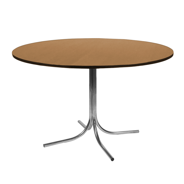 Стол "Лидер 21", диаметр 900 мм, ножки хромированные, столешница бук