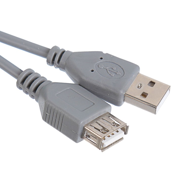 Кабель-удлинитель Smartbuy USB Am-Af, 3 м, серый, пакет