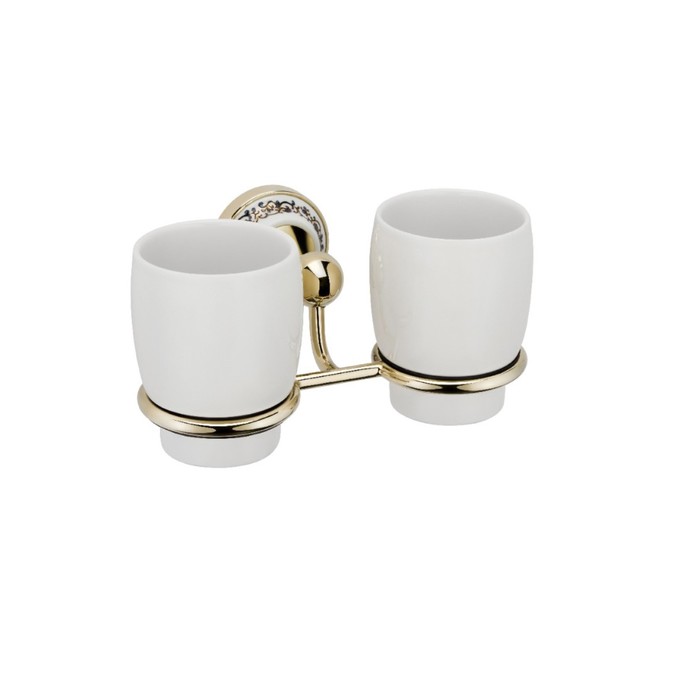 Подстаканник двойной Fixsen FX-78507G, золото/белый