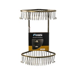 

Угловая полка двухэтажная Fixsen FX-858-2, бронза