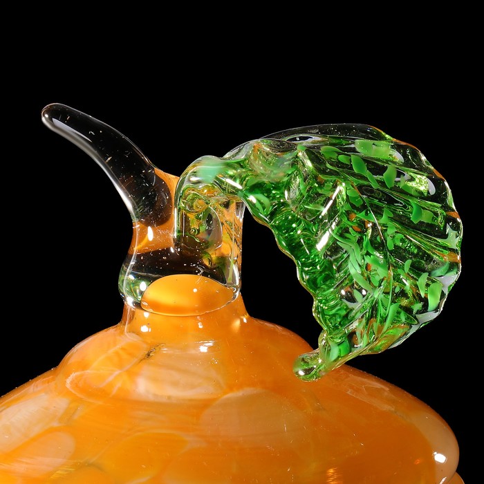 Шкатулка стекло ларчик "Яблоко" желтый 12х10х10 см