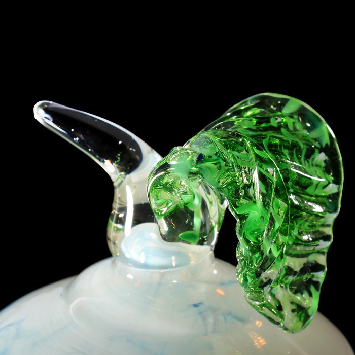 Шкатулка стекло ларчик "Яблоко" белый 12х10х10 см