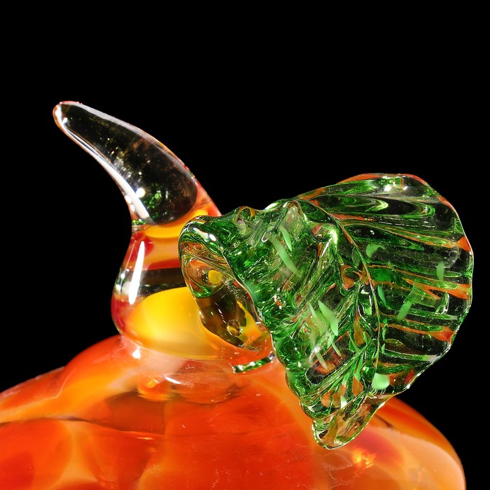 Шкатулка стекло ларчик "Яблоко" красно-желтый 12х10х10 см