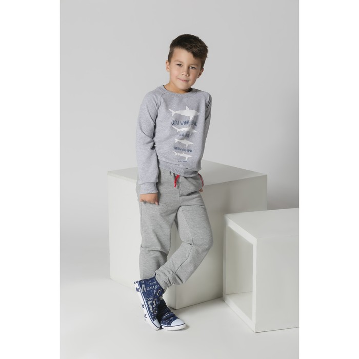 Брюки, меланж, р-р 36 (134-140см) 9-10л 80 % хл., 20 % п/э