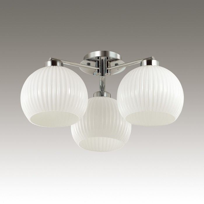 Люстра MICCA 3x60Вт E27 хром, белый 50x50x24см