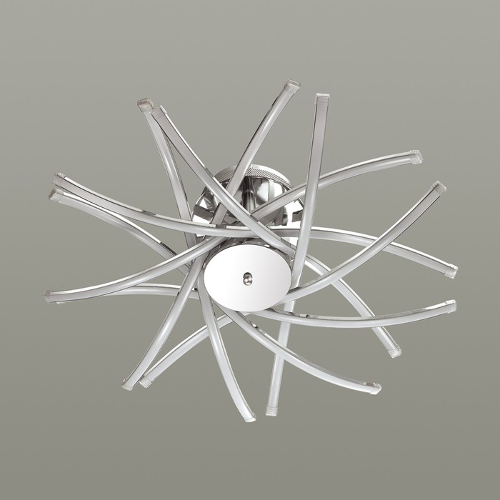 Люстра BROLLO 1x72.9Вт LED 4000K хром, белый 67x67x22см