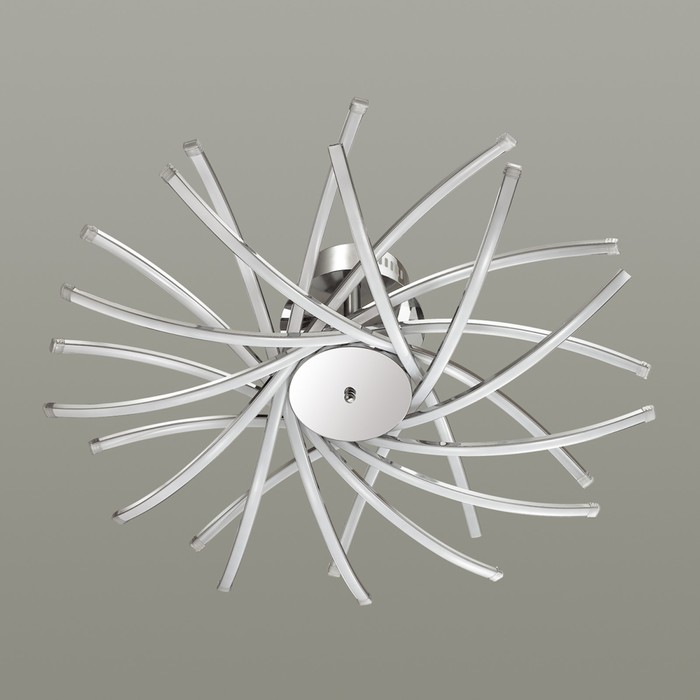 Люстра BROLLO 1x115.2Вт LED 4000K хром, белый 80x80x22см