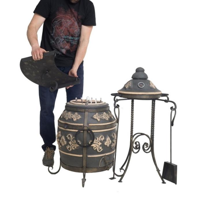 Тандыр Фирменный со столиком, чёрный