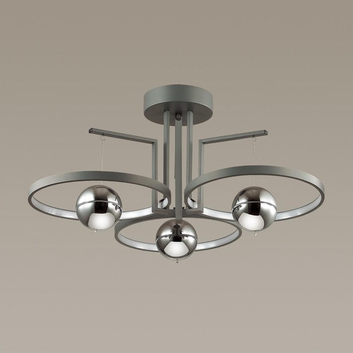 Люстра LOND 1x40Вт LED 3000K черный, хром 6,8x6,8x3,12см