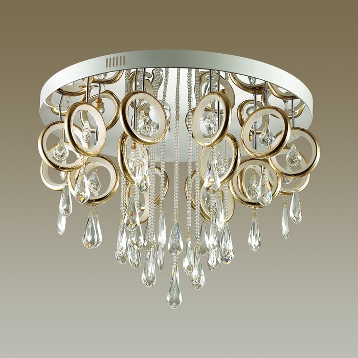 Люстра ORIO 1x126Вт LED 4000K  белый, хром, золото 66x66x45см