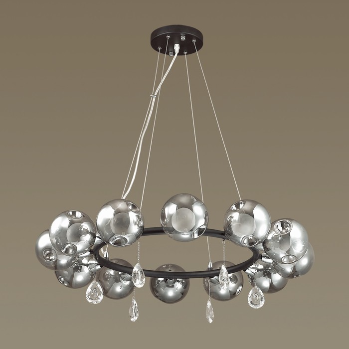 Люстра MAGNO 12x40Вт G9 черный, дымчатый 76x76x100см