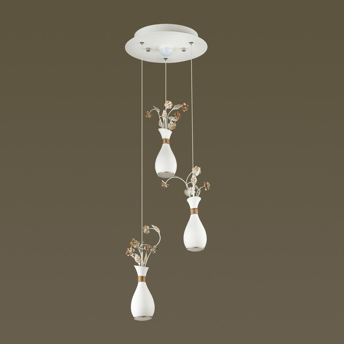 Светильник CAROLIS 1x18Вт LED 4000K  белый, золото 28x28x120см