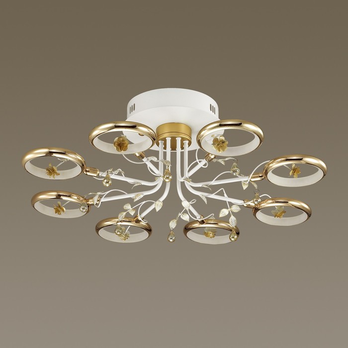 Люстра FIUGGI 1x48Вт LED 4000K  белый, хром, золото 60x60x21,5см