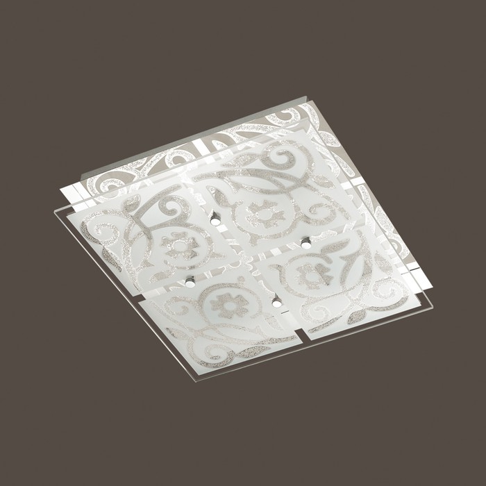 Люстра GRACE 1x20Вт LED 3000K хром, белый 30x30x6,8см